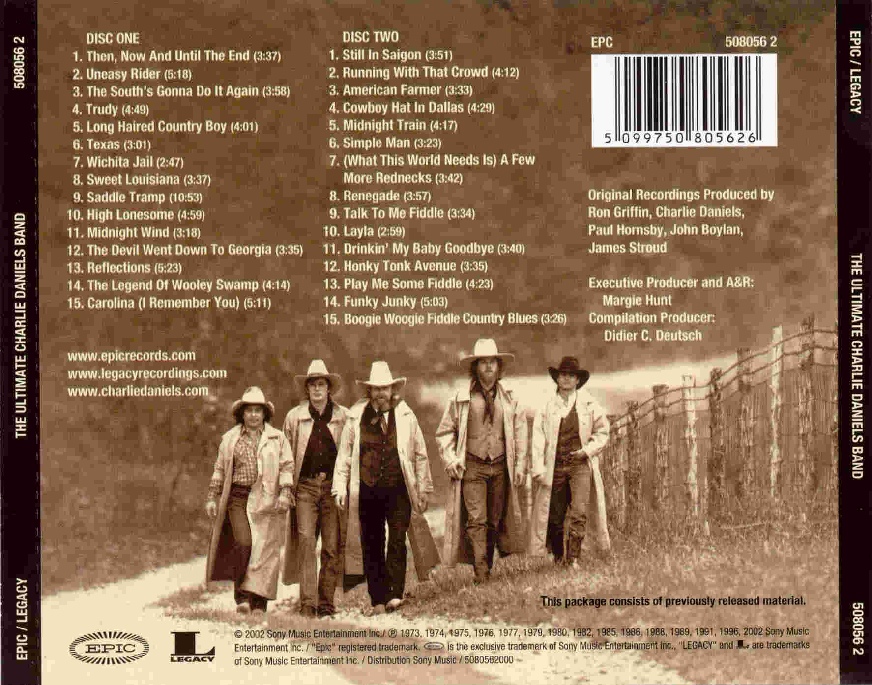 Charlie Daniels Band  The Ultimate Charlie Daniels Band : Back